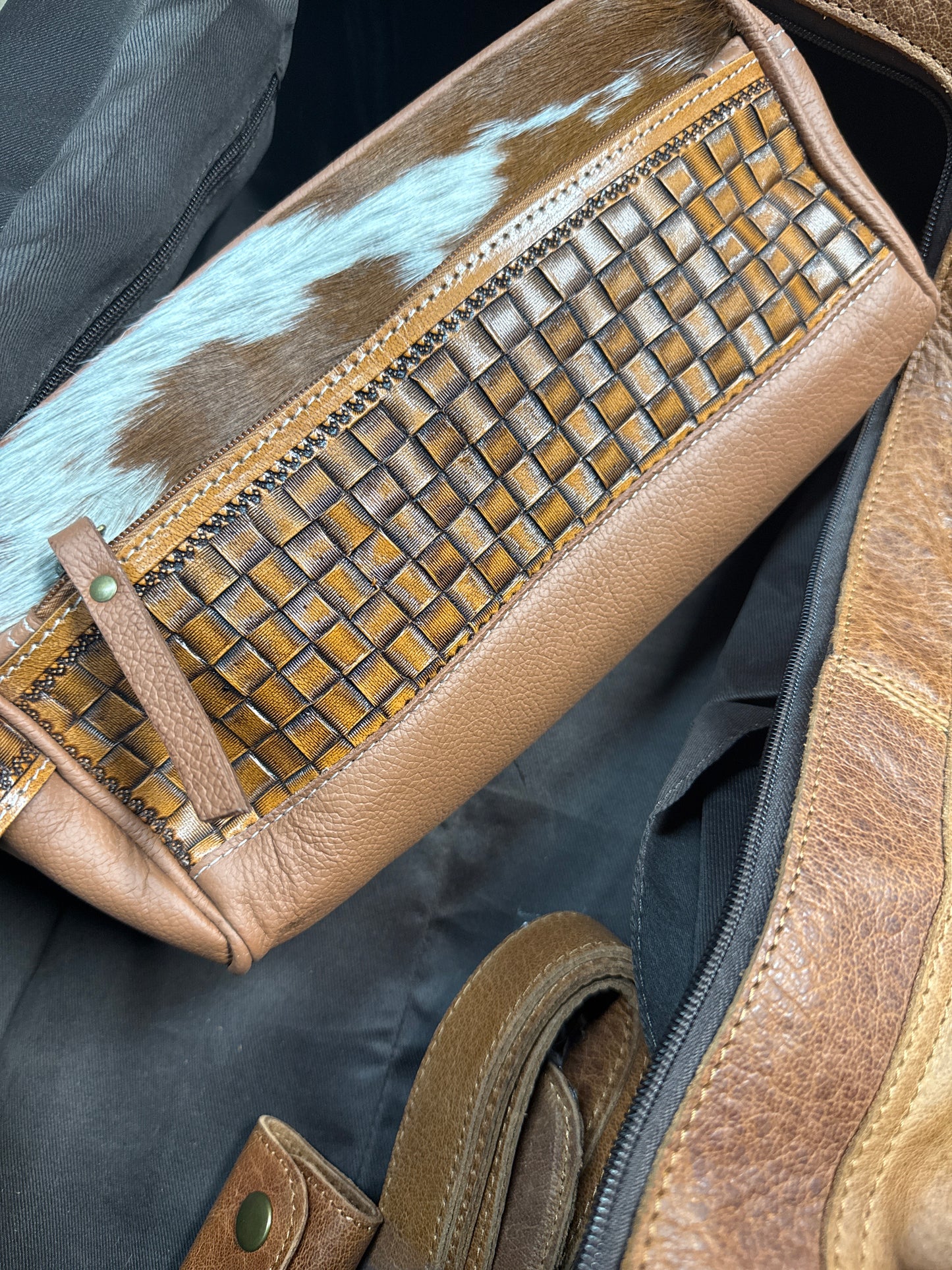 Full Grain Leather Large Duffle Bag