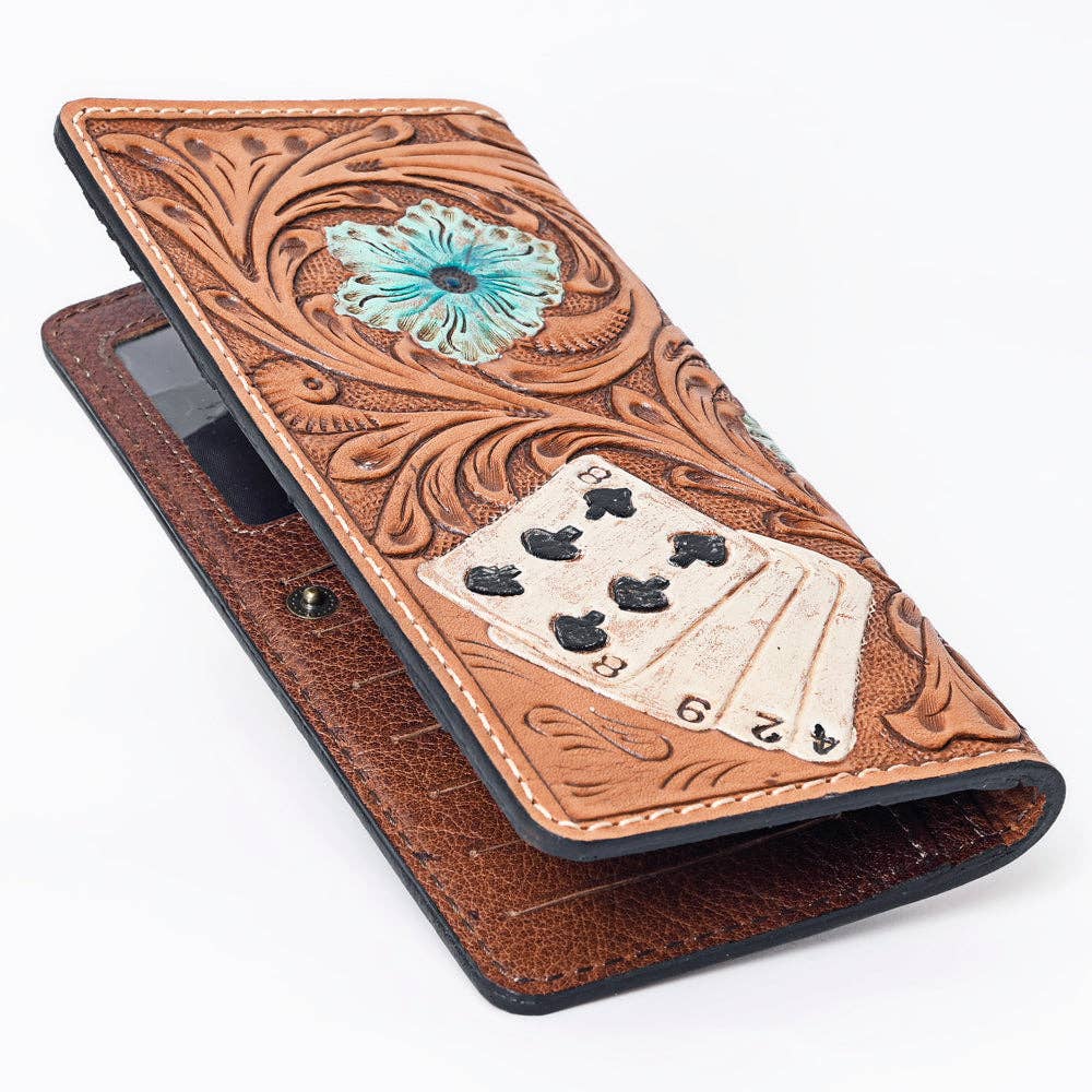 KBG214 Tooled Cards Wallet