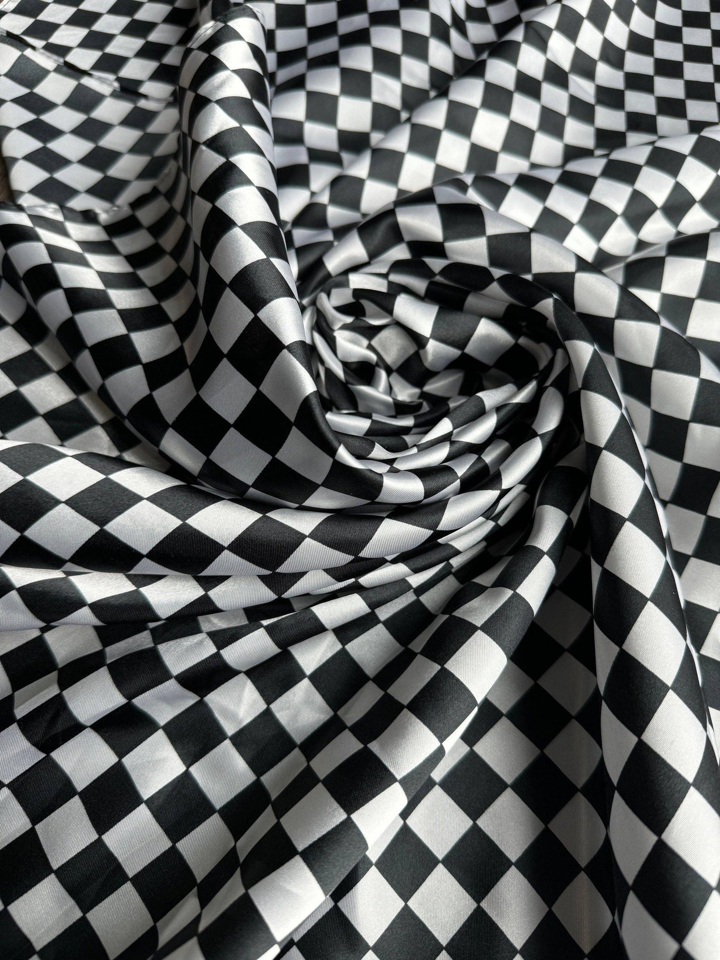 WILD RAG Black and White Check Cowboy Western Neck Scarf Bandanna by Double B Wild Rags