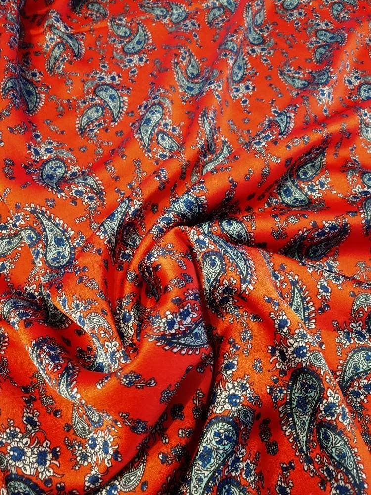Wild Rag PAISLEY 101 Retro Red Cowboy Western Neck Scarf Bandanna by Double B Wild Rags
