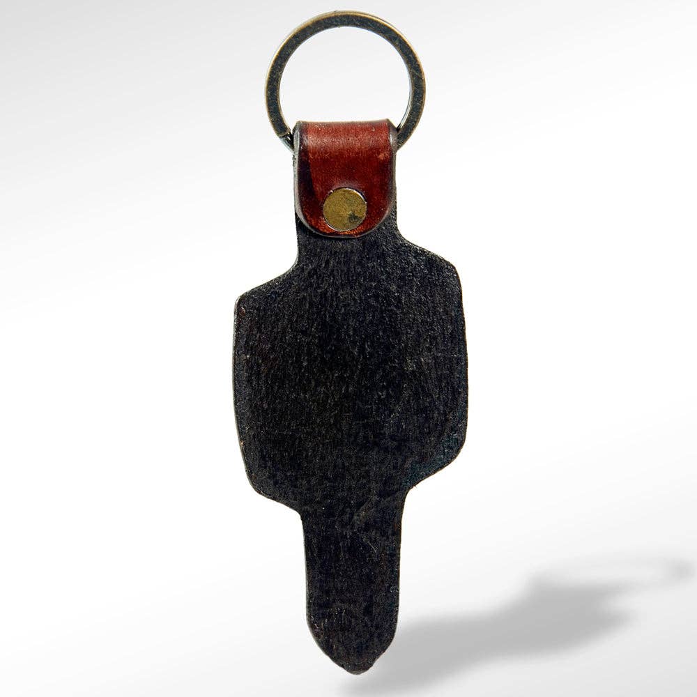 LC-ADKR163 Hand Tooled Genuine Leather Keyring