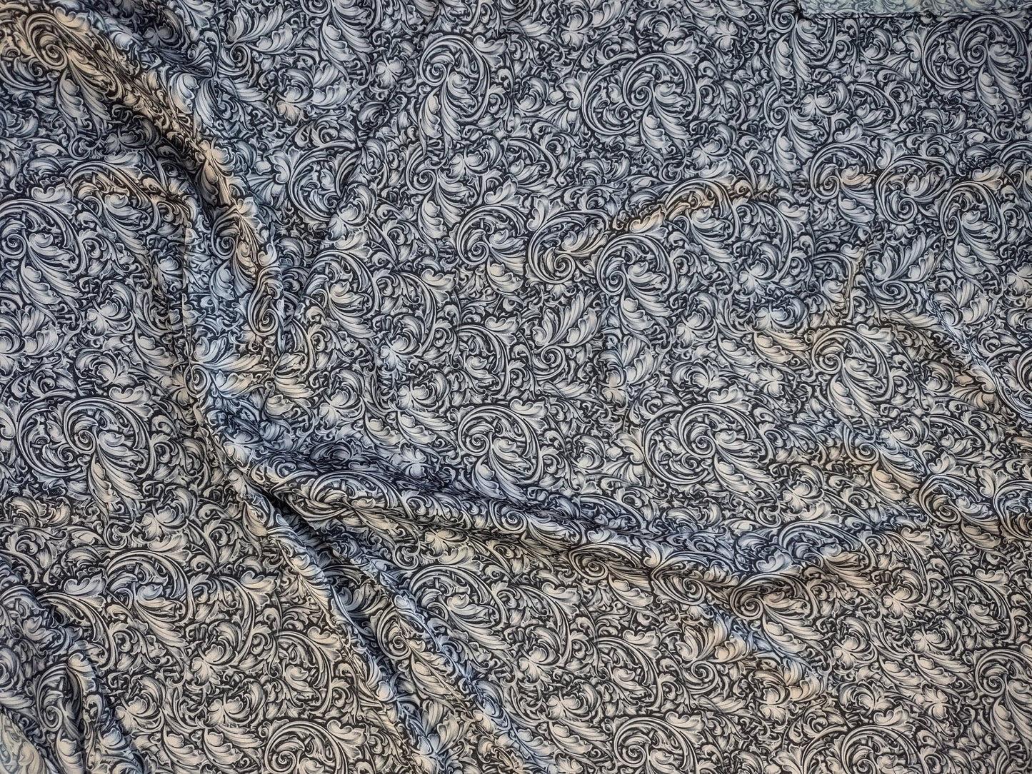 Wild Rag Engraved Sterling Silver Print Cowboy Western Neck Scarf Bandanna by Double B Wild Rags