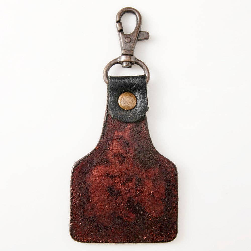 LC-ADKR171 Hand Tooled Genuine Leather Keyring