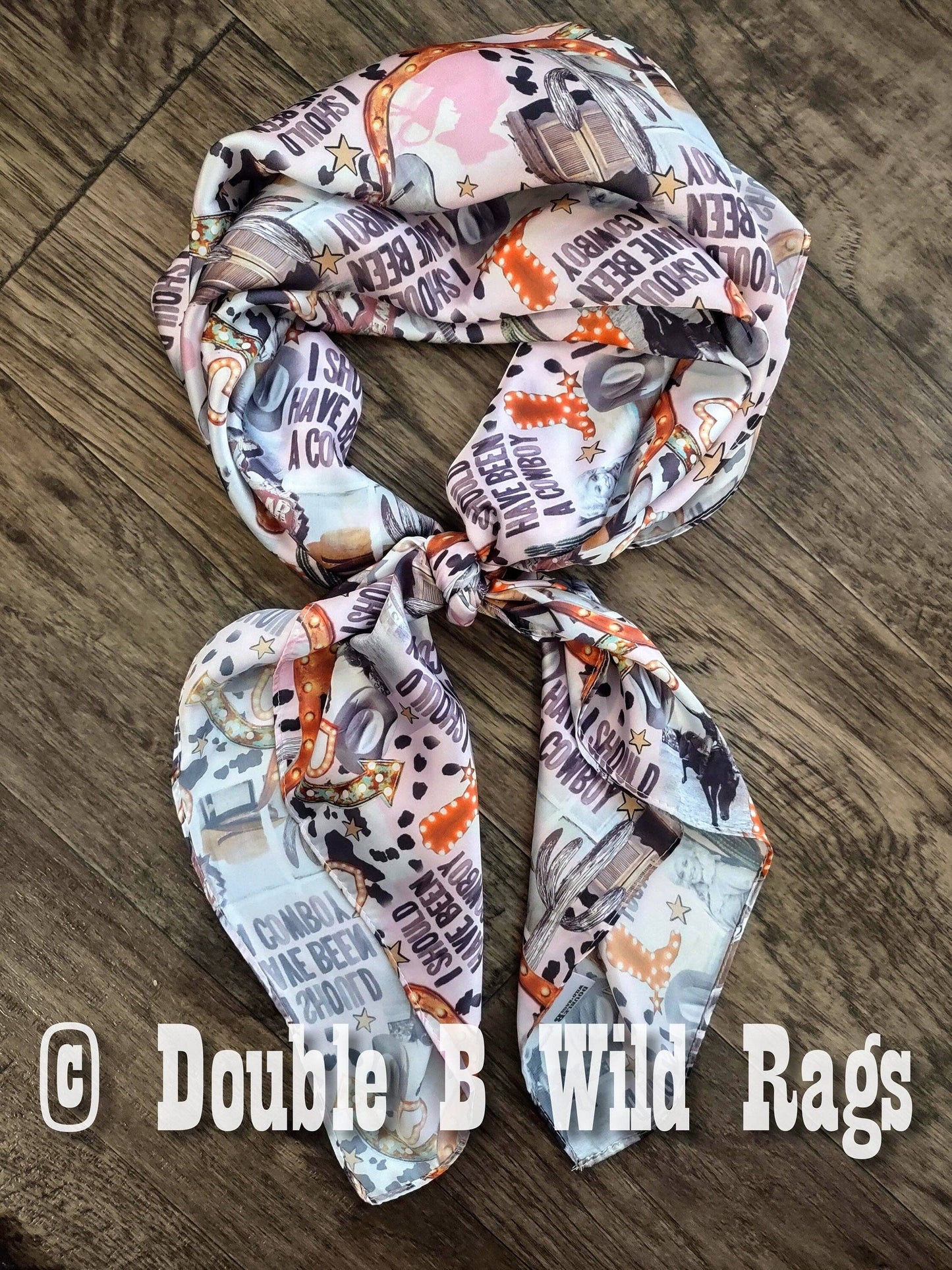 Wild Rag MISC 435 Dolly Saloon Rodeo Cowboy Western Neck Scarf Bandanna by Double B Wild Rags