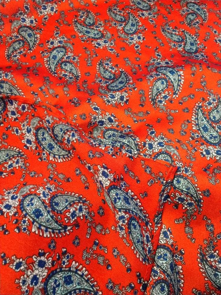 Wild Rag PAISLEY 101 Retro Red Cowboy Western Neck Scarf Bandanna by Double B Wild Rags