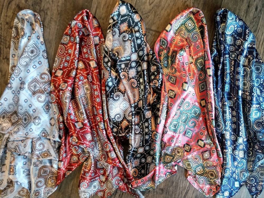 Wild Rag AZTEC 912 Black and Peach Mayan Tribal Print Western Cowboy Neck Scarf Bandana by Double B Wild Rags