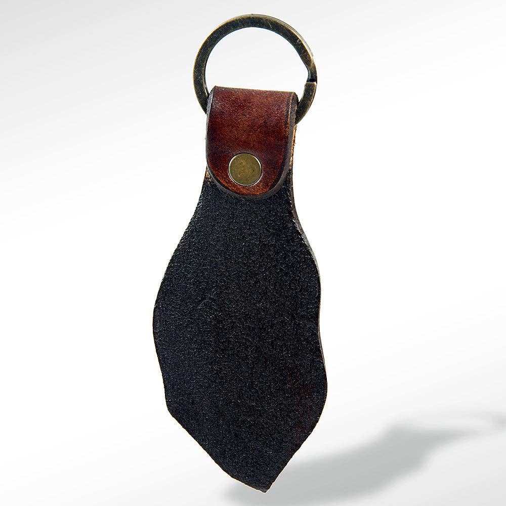 LC-ADKR162 Hand Tooled Genuine Leather Keyring