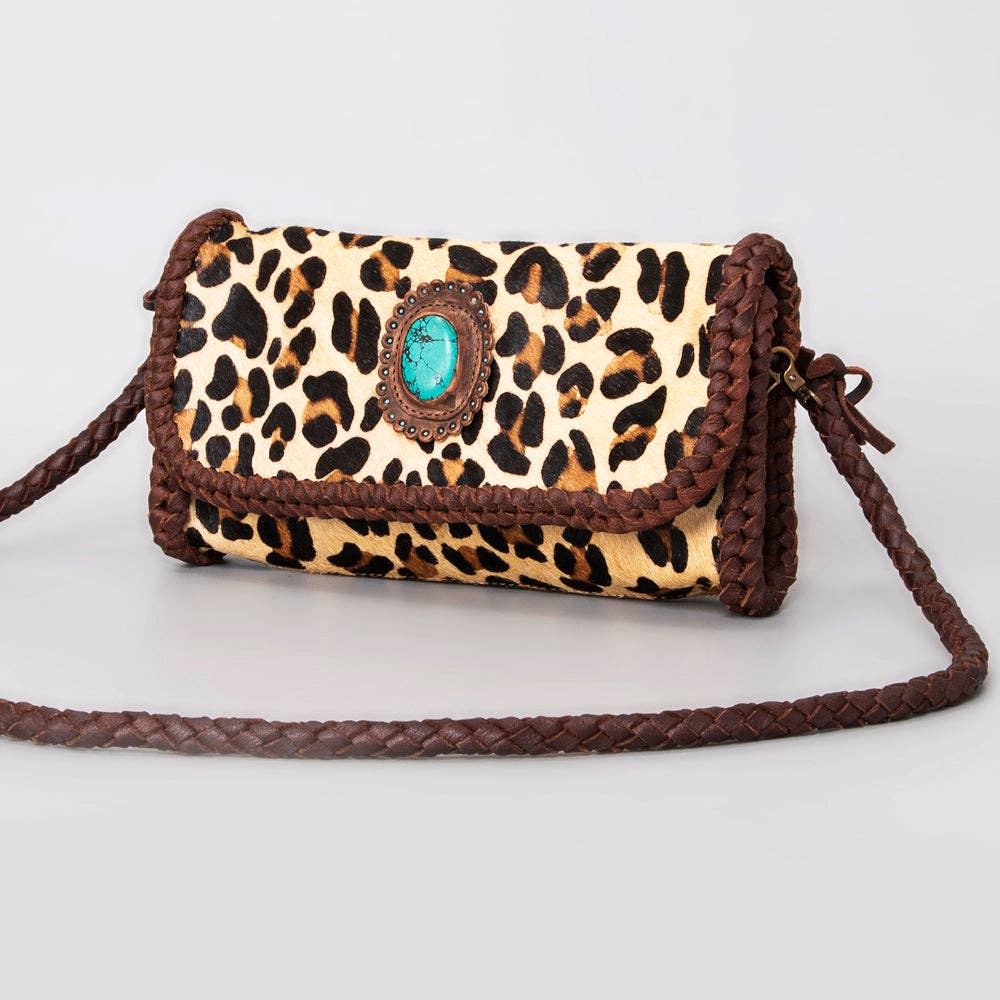 LC-ADBGM267C Wallet Hair-On Genuine Western Leather Women Bag