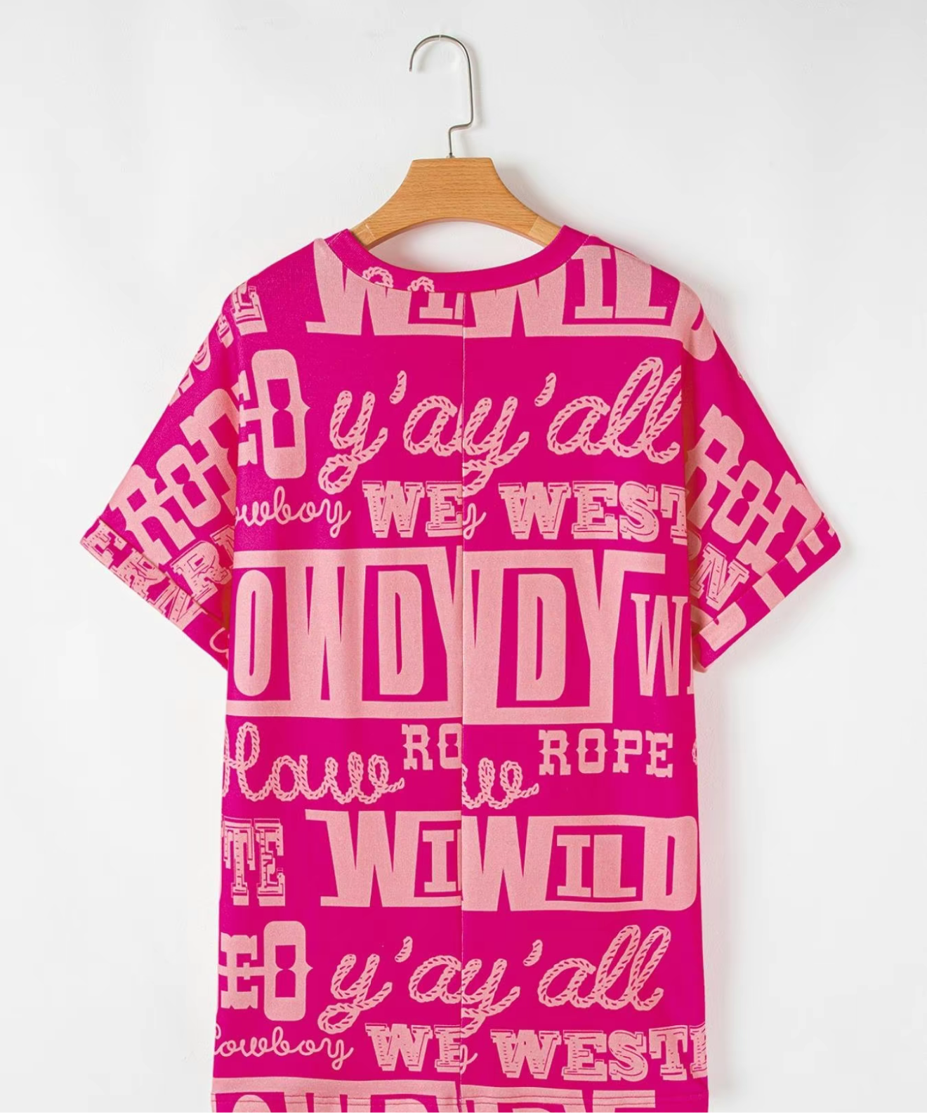 Pink Howdy Graphic Print Shirt