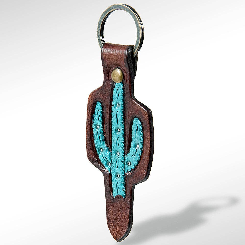 LC-ADKR163 Hand Tooled Genuine Leather Keyring