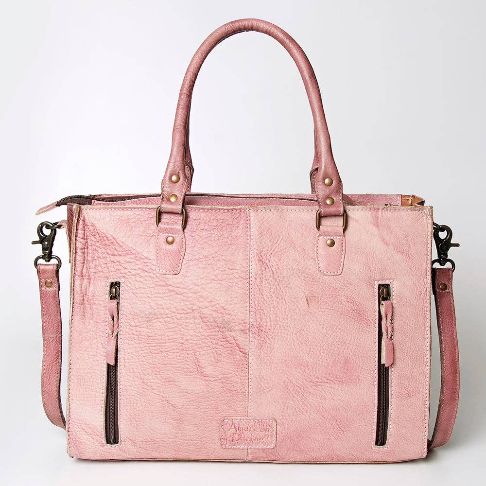 LC-ADBG235 Genuine Crocodile Leather Tote Bag with Hand-Stitched Details & Adjustable Strap