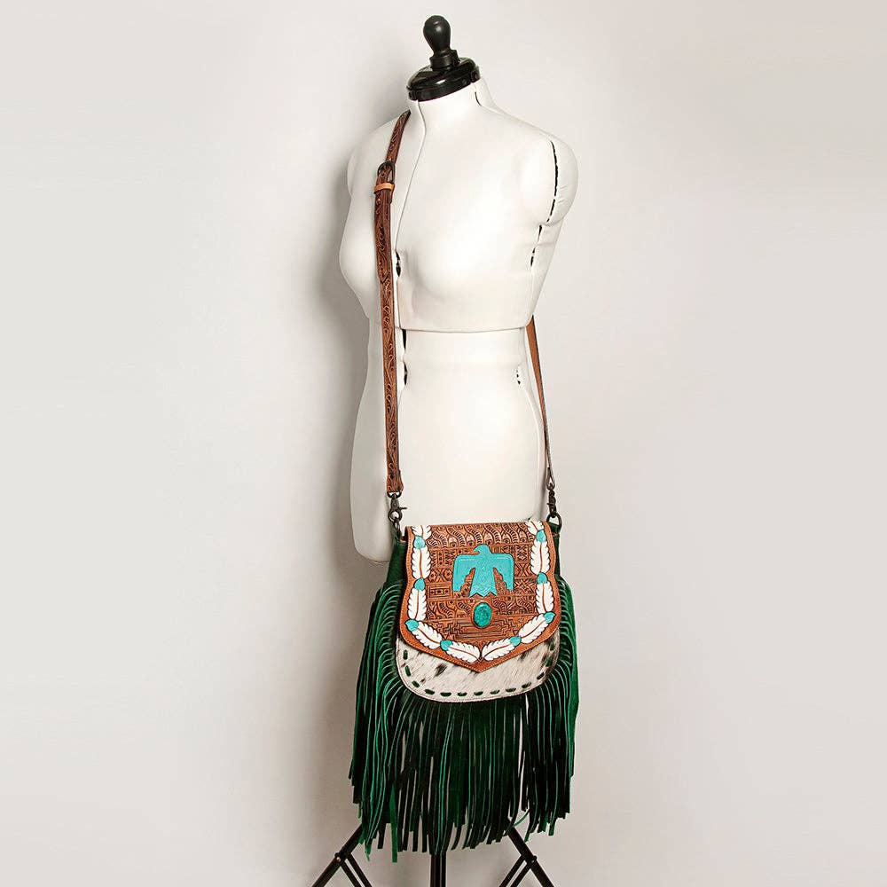 LC-ADBGZ479B Crossbody Messenger - Genuine Western Leather Women Bag