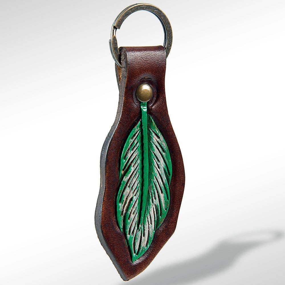 LC-ADKR162 Hand Tooled Genuine Leather Keyring