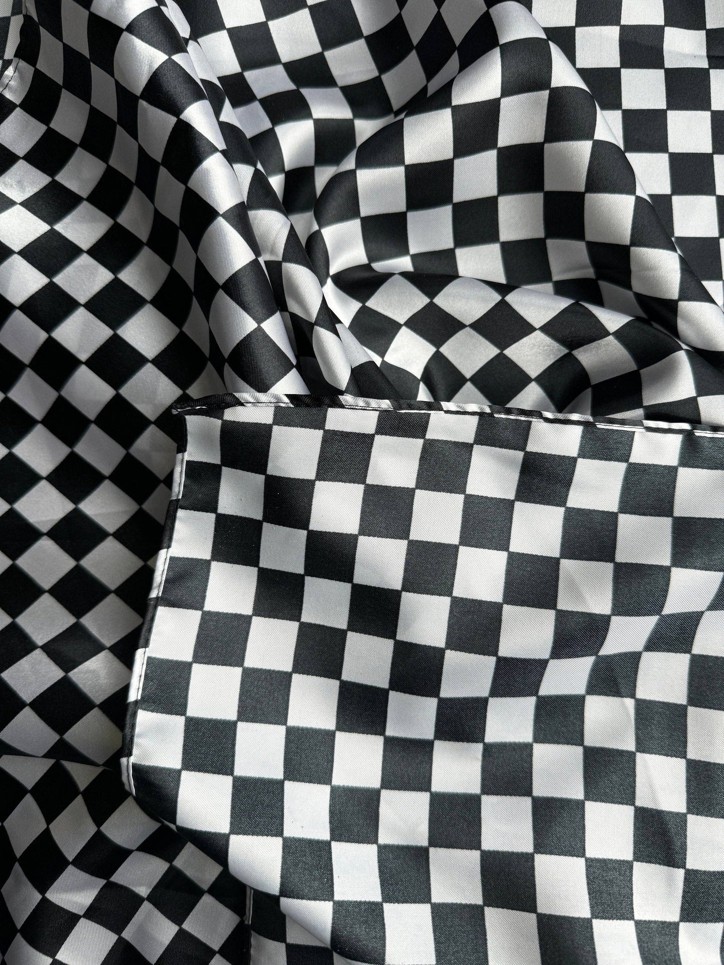 WILD RAG Black and White Check Cowboy Western Neck Scarf Bandanna by Double B Wild Rags