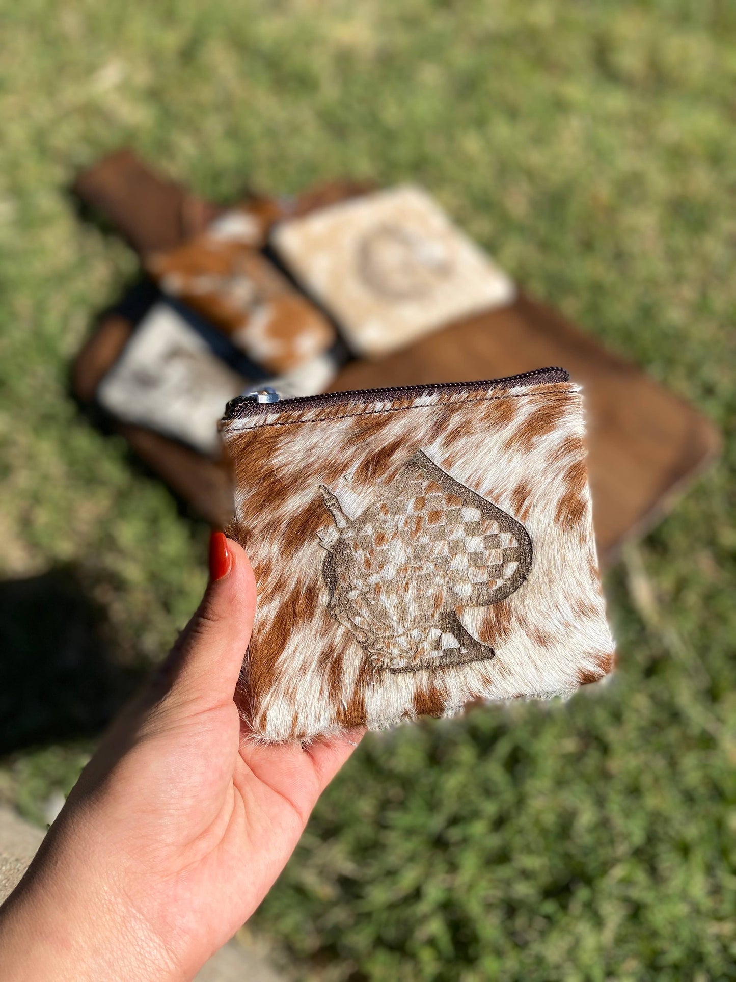 ACE Cowhide Leather Coin Pouch  