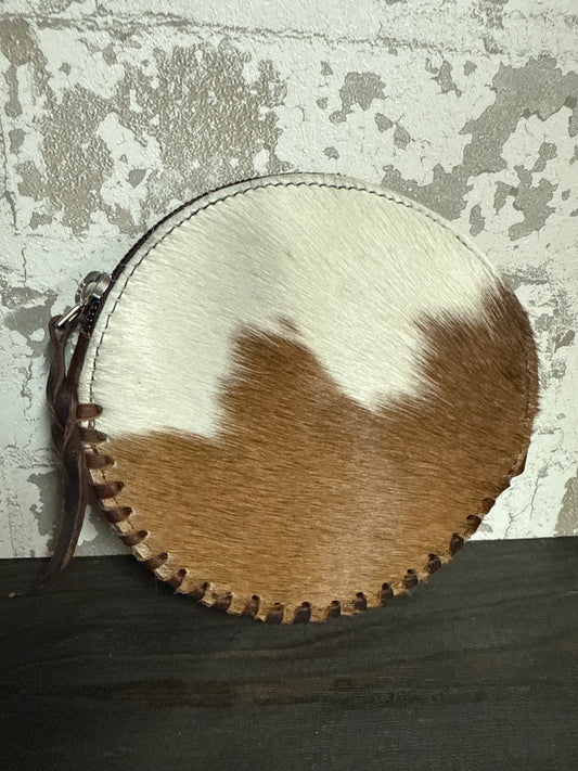 All cowhide coin pouch 