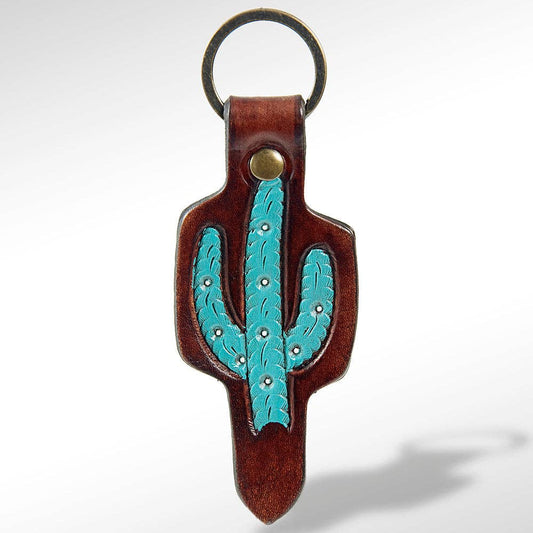 LC-ADKR163 Hand Tooled Genuine Leather Keyring